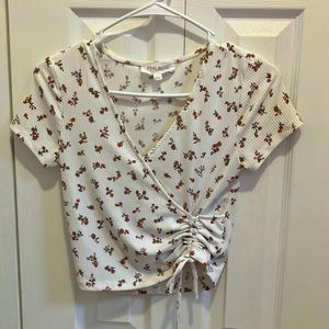 White blouse with small flowers